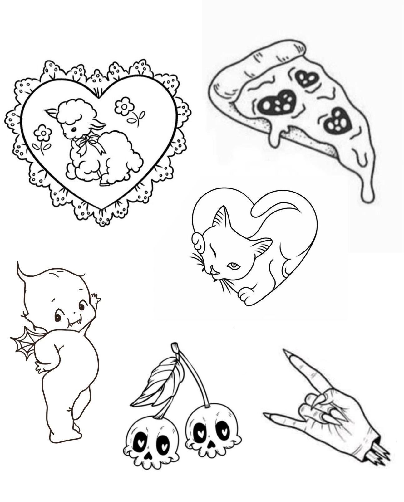 Original flash tattoo design 3 by Dead Doll Tattoos